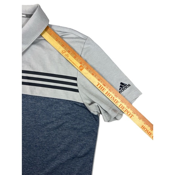 Adidas Men Short Sleeve Gray Polo Shirt Sz XL - Picture 4 of 7